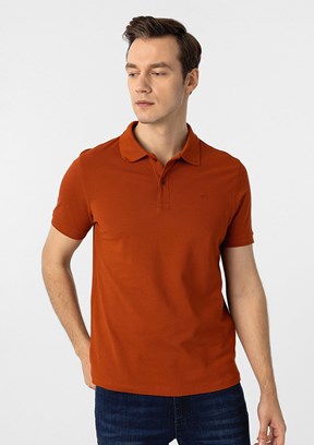 SÜVARİ Turuncu Erkek Polo Yaka T-Shirt