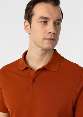 SÜVARİ Turuncu Erkek Polo Yaka T-Shirt