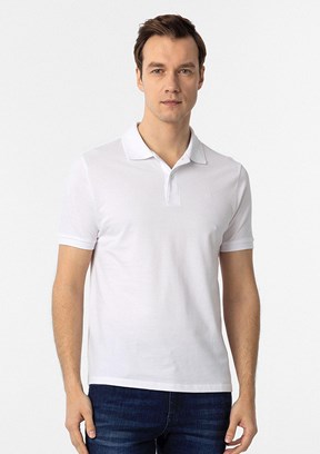 SÜVARİ Beyaz Erkek Polo Yaka T-Shirt