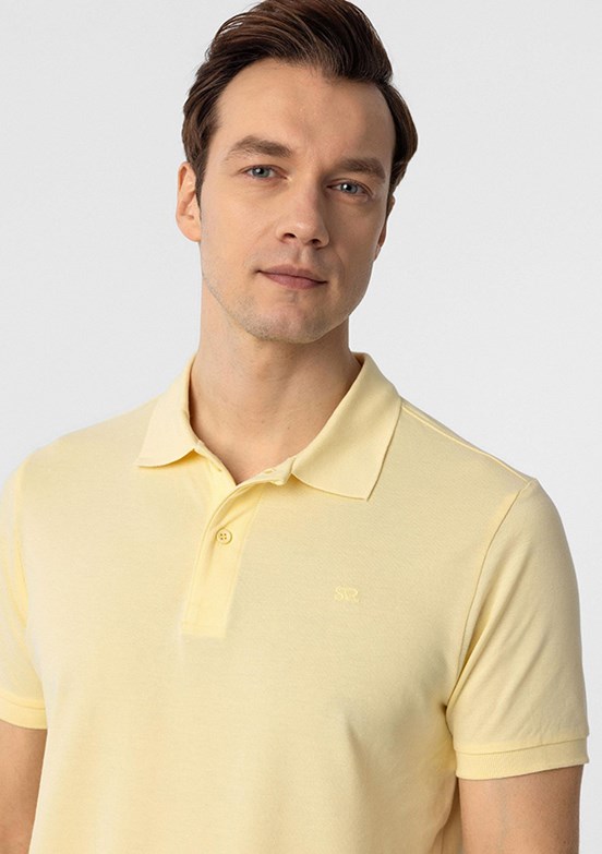 SÜVARİ Sarı Erkek Polo Yaka T-Shirt