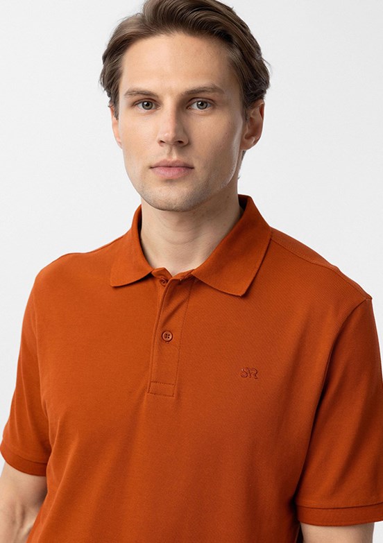SÜVARİ Turuncu Erkek Polo Yaka T-Shirt