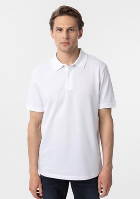 SÜVARİ Beyaz Erkek Polo Yaka T-Shirt