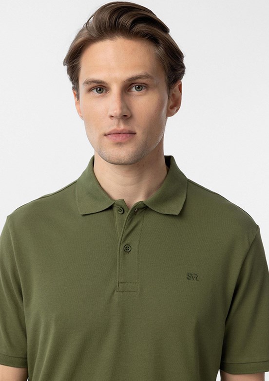 SÜVARİ Yeşil Erkek Polo Yaka T-Shirt