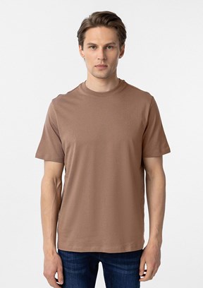 SÜVARİ Kahverengi Erkek O Yaka T-Shirt