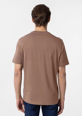 SÜVARİ Kahverengi Erkek O Yaka T-Shirt