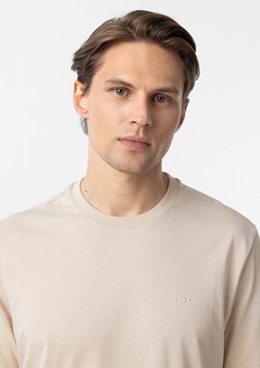 SÜVARİ Bej Erkek O Yaka T-Shirt