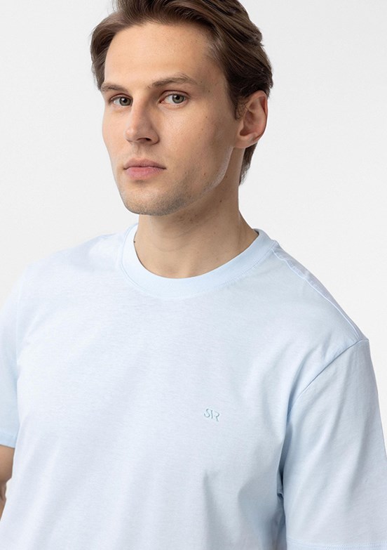 SÜVARİ Mavi Erkek O Yaka T-Shirt