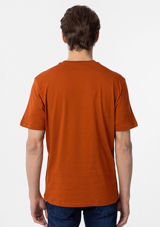 SÜVARİ Turuncu Erkek O Yaka T-Shirt