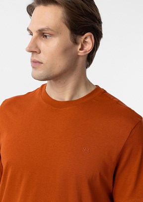 SÜVARİ Turuncu Erkek O Yaka T-Shirt