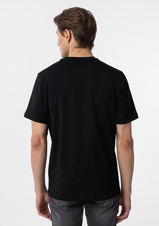 SÜVARİ Siyah Erkek O Yaka T-Shirt