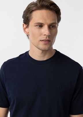SÜVARİ Lacivert Erkek O Yaka T-Shirt