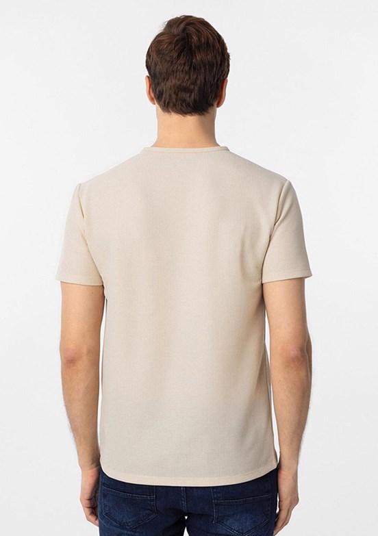 SÜVARİ Bej Erkek O Yaka T-Shirt