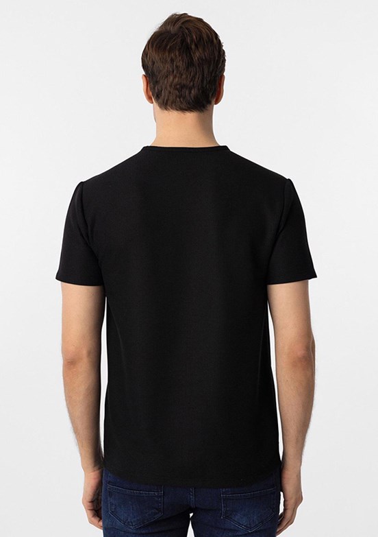SÜVARİ Siyah Erkek O Yaka T-Shirt