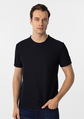 SÜVARİ Lacivert Erkek O Yaka T-Shirt