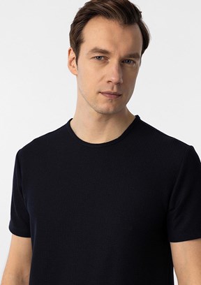 SÜVARİ Lacivert Erkek O Yaka T-Shirt