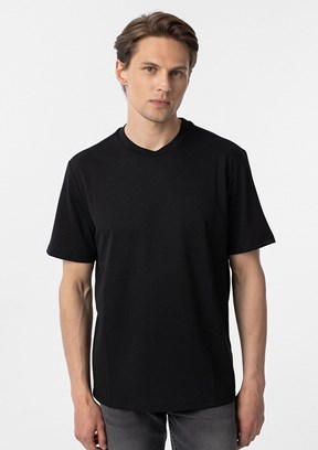 SÜVARİ Siyah Erkek O Yaka T-Shirt