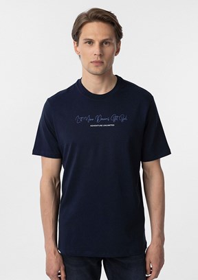 SÜVARİ Lacivert Erkek Baskılı T-Shirt