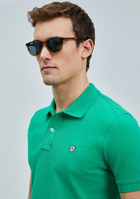 LUFİAN Yeşil Erkek Polo Yaka T-Shirt