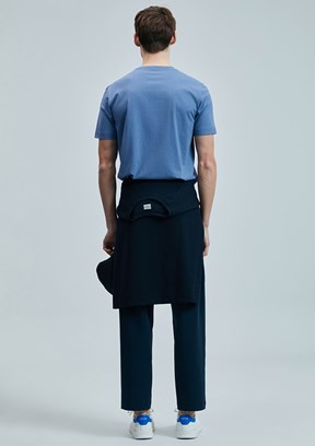 LUFIAN Mor Erkek Basic T-Shirt
