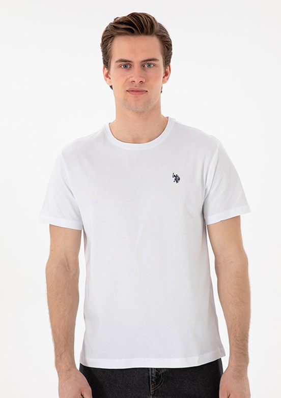 US POLO ASSN Beyaz Erkek Basic T-Shirt