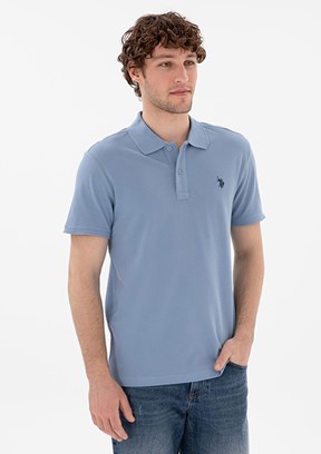 US POLO ASSN Mavi Erkek Basic T-Shirt