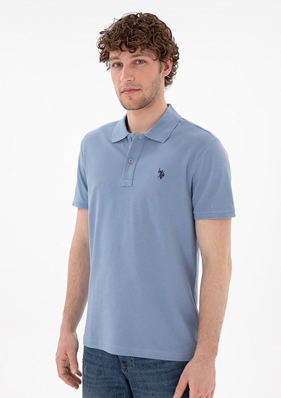 US POLO ASSN Mavi Erkek Basic T-Shirt