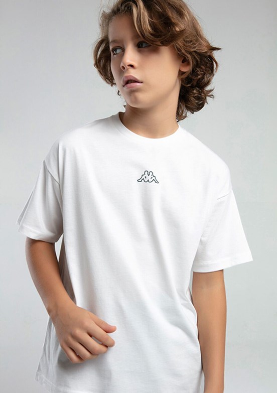 KAPPA Beyaz Erkek Çocuk Basic T-Shirt