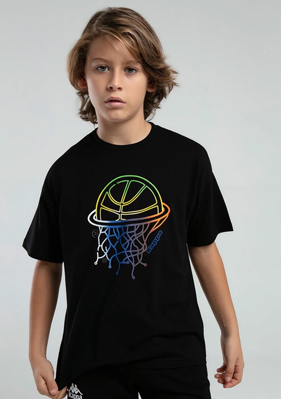 KAPPA Siyah Erkek Çocuk Basic T-Shirt