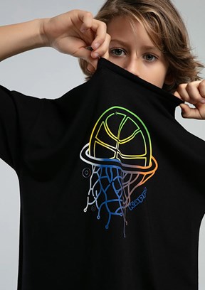 KAPPA Siyah Erkek Çocuk Basic T-Shirt