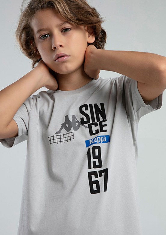 KAPPA Gri Erkek Çocuk Basic T-Shirt