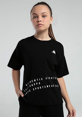 KAPPA Siyah Kız Çocuk Basic T-Shirt