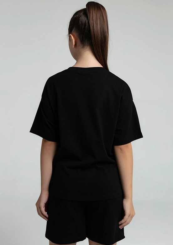 KAPPA Siyah Kız Çocuk Basic T-Shirt