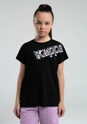 KAPPA Siyah Kız Çocuk Basic T-Shirt