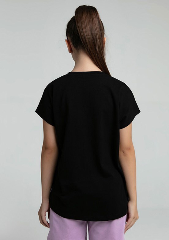 KAPPA Siyah Kız Çocuk Basic T-Shirt