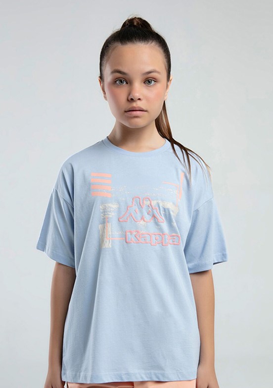 KAPPA Mavi Kız Çocuk Basic T-Shirt