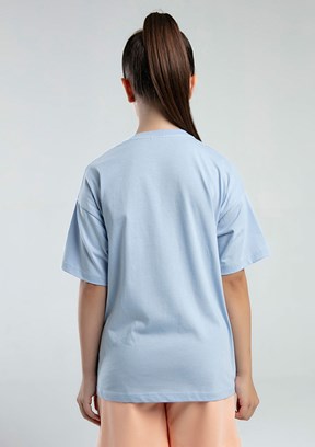 KAPPA Mavi Kız Çocuk Basic T-Shirt