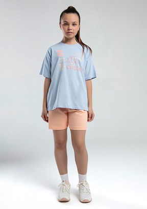 KAPPA Mavi Kız Çocuk Basic T-Shirt