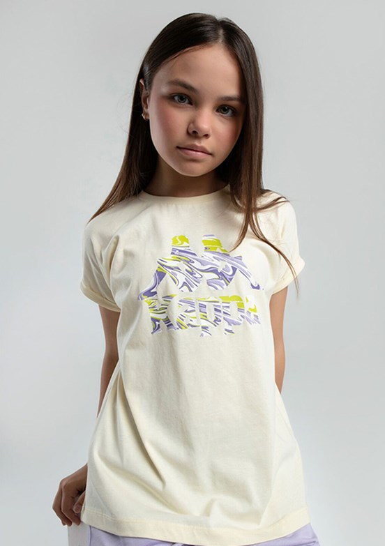 KAPPA Sari Kız Çocuk Basic T-Shirt