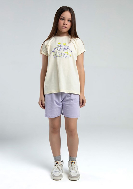 KAPPA Sari Kız Çocuk Basic T-Shirt