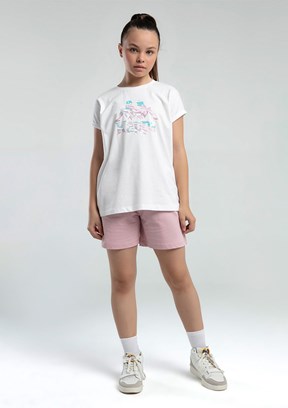 KAPPA Beyaz Kız Çocuk Basic T-Shirt