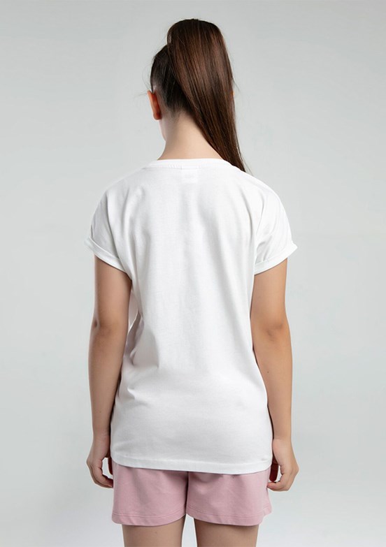 KAPPA Beyaz Kız Çocuk Basic T-Shirt