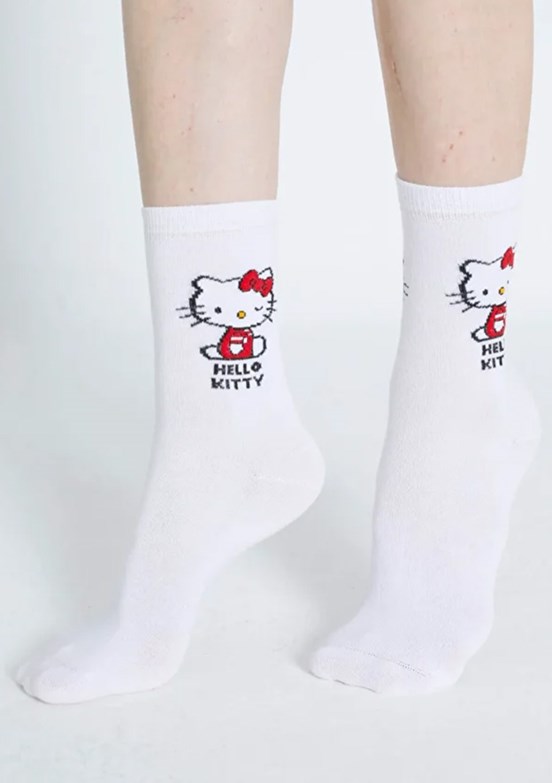 HELLO KİTTY Kırmızı Kız Çocuk Çorap
