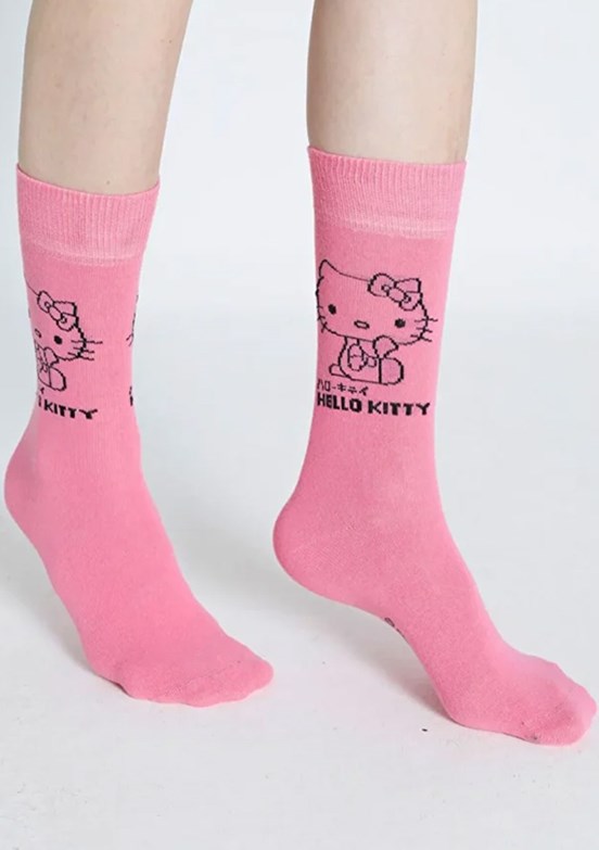 HELLO KİTTY Pembe Kız Çocuk Çorap