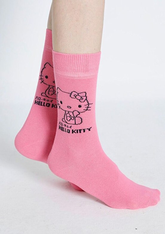 HELLO KİTTY Pembe Kız Çocuk Çorap
