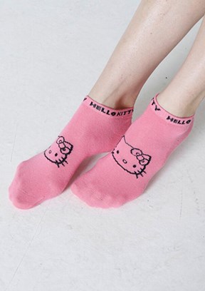 HELLO KİTTY Pembe Kız Çocuk Soket Çorap
