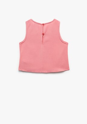 KOTON Pembe Kız Çocuk Sıfır Kol Bluz