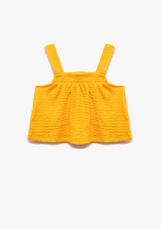 KOTON Turuncu Kız Çocuk Basic Bluz