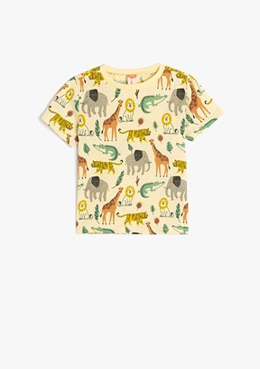 KOTON Sari Erkek Çocuk Baskılı T-Shirt