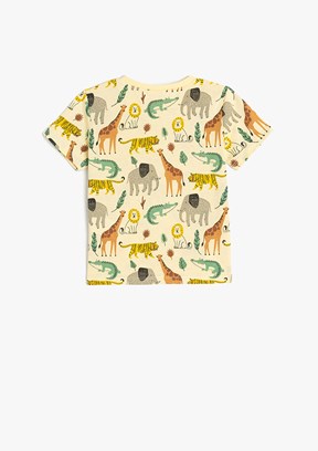 KOTON Sari Erkek Çocuk Baskılı T-Shirt