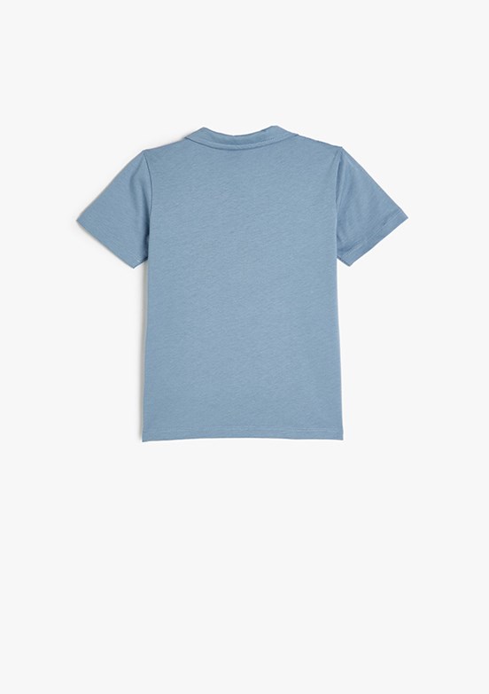 KOTON Mavi Erkek Çocuk Polo Yaka T-Shirt